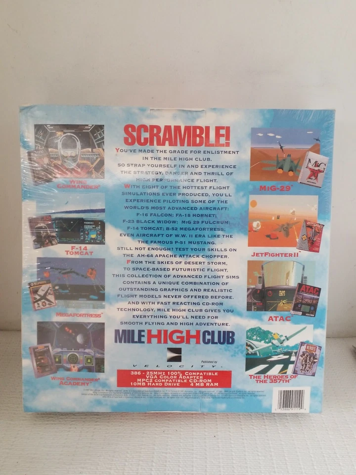 Mile High Club 8 Flight Sims Games Wing Commander ATAC MiG 29 Acadamy F14 Tomcat - Image 2 of 4