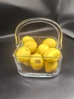 BLENKO Handmade  7.5x6x6 Inch Artisan Glass Basket/Vase