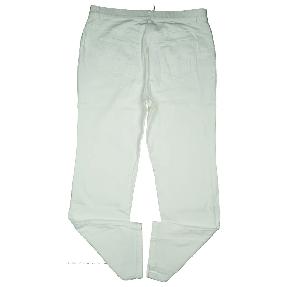 Samoon 46 Jeans Hose weiß Damen stretch straight Leg Praxis high Rise W34 L32 XL - Bild 4 von 4