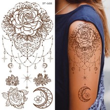 Supperb Temporary Tattoos - Inspired Mandala Rose Henna Jewelry Healing Yoga