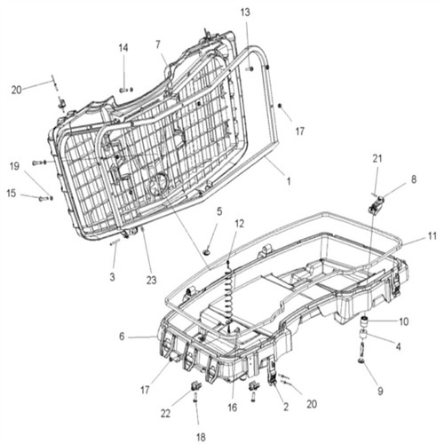 For Polaris Sportsman 500 550 850 1000 X2 Front Cargo Rubber Latch Kit 2877447 - Picture 6 of 7