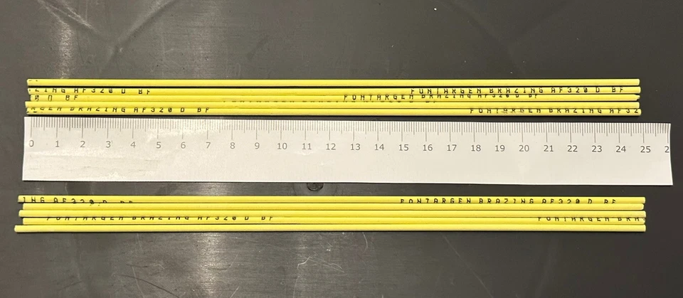 10 Stk. Silberlot 45% Silber, ummantelt, 1,5mm x 250mm, FONTARGEN AF 320D BF