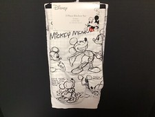 Disney Parks Mickey Mouse Sketchbook Kitchen Towels Oven Mitt New