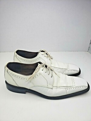 Stacy Adams Men's Leather Dress Shoes Size 9M White