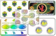 Pack of 25 Holographic Overlays for ID Cards - Assorted Designs