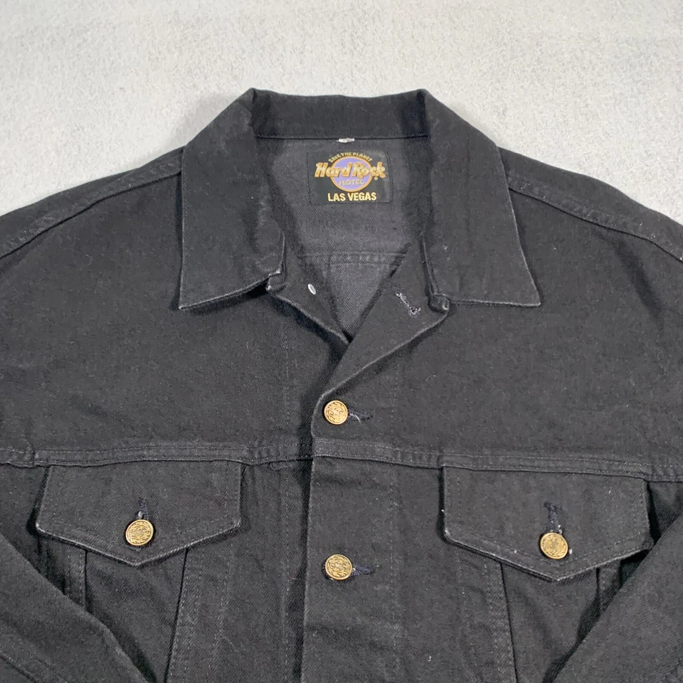 Chaqueta de mezclilla Hard Rock Hotel para hombre 2XL negra Las Vegas The Joint Foto 4 de 4