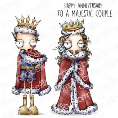 ODDBALL QUEEN AND KING-Stamping Bella Rubber Stamp-Craft-Couple-Fairytale