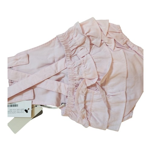 Cuclie Baby 0-3 Months Ruffle Sunsuit Light Pink Pima Cotton Nwt - Picture 3 of 3