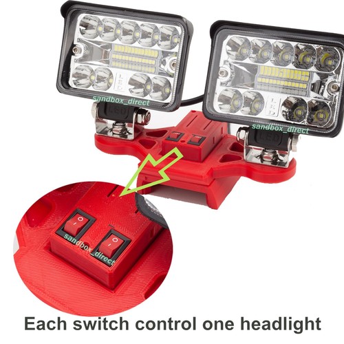 Luz de trabajo LED inalámbrica para batería inalámbrica de 18 V Milwaukee con USB exterior NUEVA - Imagen 6 de 14
