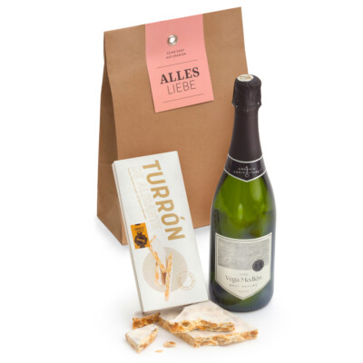 ALLES LIEBE - Edler Cava Brut Nature & Mandel-Turrón aus Alicante