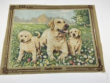 Seg De Paris Yellow Lab  Puppy Needlepoint Tapestry Canvas 20in By 14in France