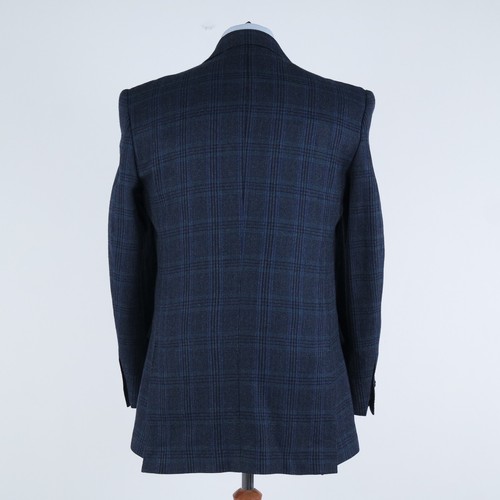 Mens Check Blazer 42R UK Size DIEGO RANIERI Blue Wool Cashmere Sport Coat Jacket - Picture 6 of 14