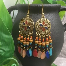 3 Gold-tone Earring Set Bohemian Retro Drop Dangle New Free Ship 171