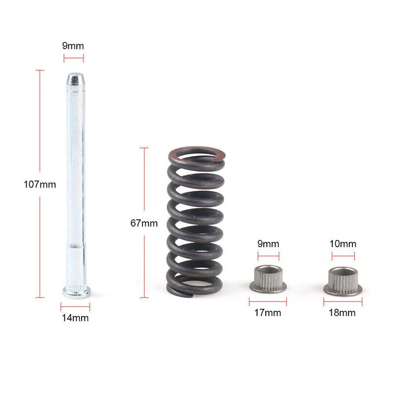 Pasador de bisagra de puerta delantera o trasera con kit de resorte y buje para 94-04 Chevrolet S10 S15 Foto 2 de 4