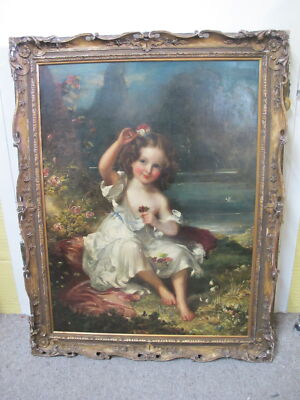 Antique 1832 JOHN PARTRIDGE Child Daughter PORTRAIT Oil Painting Original Frame
