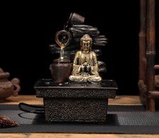 Tabletop Water Fountain Buddha Statue Desktop Indoor Waterfall Fountain Table...