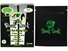 12pc - 4"x3" Skunk Sack Storage Bag - Small BLACK