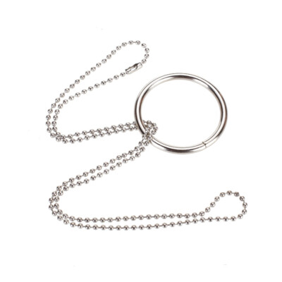 Zaubertrick Spielzeug Werkzeug - 4,4 cm Ring und Kugelkette Schnur Silber Stahl Party Spaß
