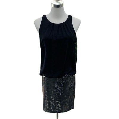 Cache sequin dress sleeveless size 2 Black 
