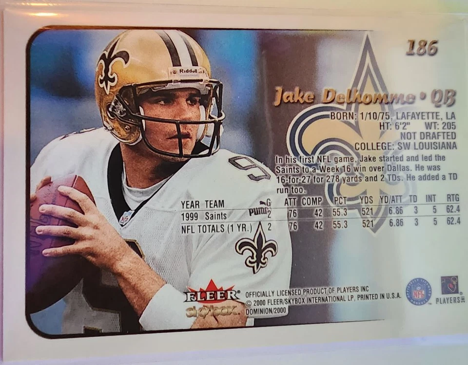 2014 SP Authentic 2000 Future Watch Jake Plummer New Orleans Saints #1 - Image 2 of 2