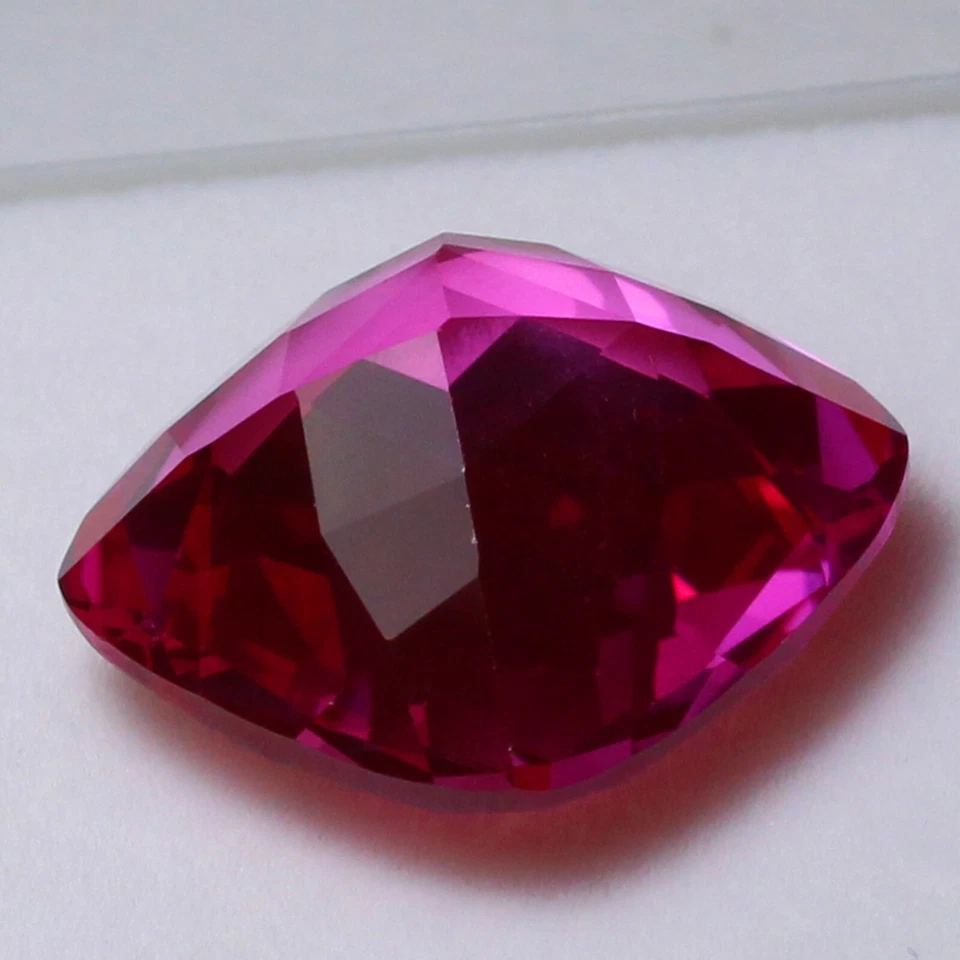 Piedra preciosa cojín berilo rojo bixbite Utah natural 39,00 quilates certificado RARO 20x20 mm Foto 2 de 4