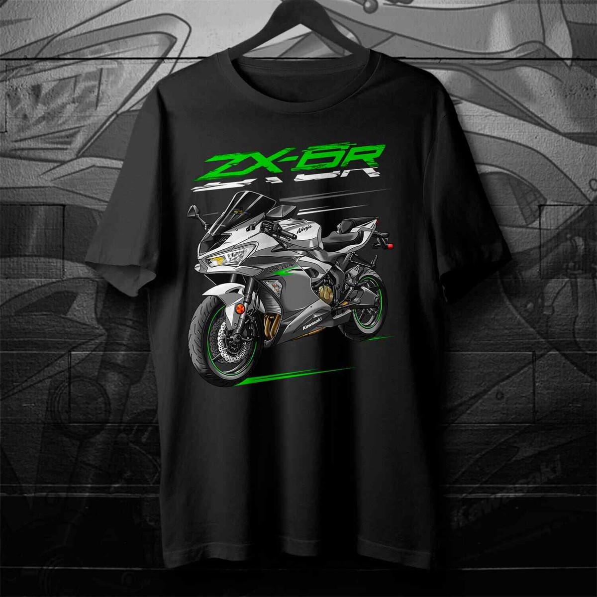 Kawasaki ZX6R T-Shirt, Motorcycle Tee Shirt for Riders Ninja Kawasaki ZX6R T-Shirt, Motorcycle Tee Shirt for Riders Ninja
