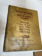 Cincinnati 1 2 3 4 Dial Type Milling Machine Service Manual Catalog Repair Parts