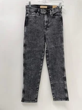 7 for all Mankind Womens 25 Luxe Vintage High-Waist Cropped Straight Jeans Felix