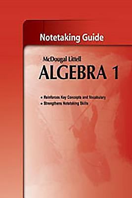 McDougal Littell Algebra 1: Student's N- 9780618736911, Holt Mcdougal, paperback