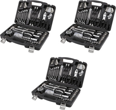 65-Piece General Household Home Repair and Mechanic'S Hand Tool Kit Set with Sto