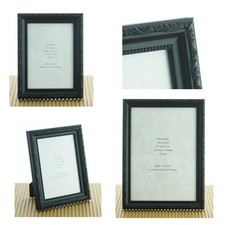 Antoinette Satin Black Real Wood Vintage Ornate Photo Frames 6x4 - 12 x 10 inch