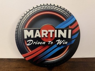 MARTINI RACING DRIVEN TO WIN Werbeschild Vintage Retro BARDEKO PARTY KELLER Pub