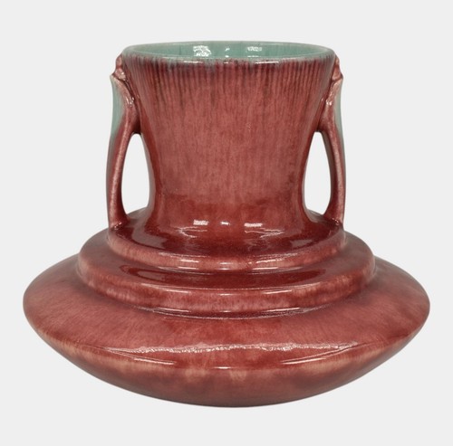 Roseville Orian Red 1935 Vintage Art Deco Pottery Ceramic Vase 737-7 Orion