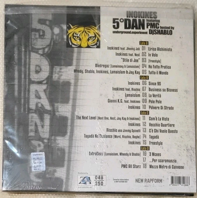Inoki - 5° Dan 2 Lp NUMERATI Vinili Neri 048/250 Rap Italiano PM Dj Shablo - Immagine 2 di 3