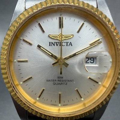 Invicta President Watch Men 36mm Silver Dial Two Tone Date  display picture 2