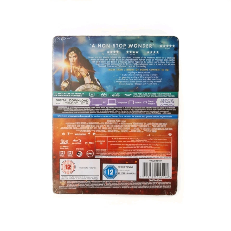 Wonder Woman 3D/2D Ltd Edition Steelbook - Image 2 of 2