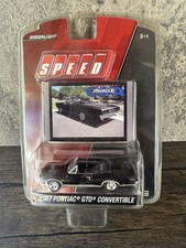 Greenlight Speed 1967 Pontiac GTO Convertible Black 1:64 Diecast NEW NIP