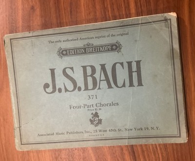 J.S. Bach 371 Four-Part Chorales Sheet Music Score Edition Breitkopf