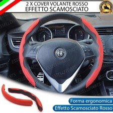 2 X COVER VOLANTE EFFETTO CAMOSCIO COLORE ROSSO PER TOYOTA GR86
