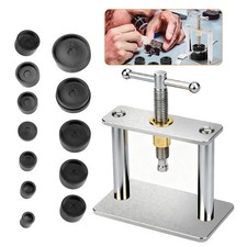 Watch Press Tool Set - Back Case Closer with 12 Molds Battery Replace DIY Repair