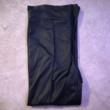 Fashion Nova Black Slim Skinny Dress Pants M Stretch Knit Zip 29" Inseam