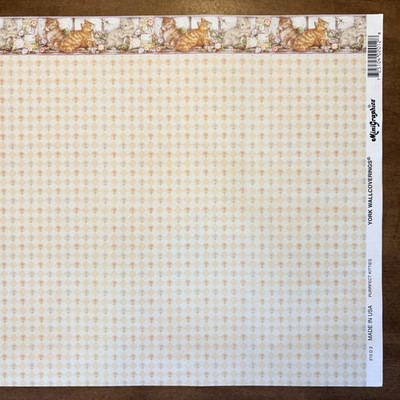 Minigraphics 2pcs Purrfect Kitties York Dollhouse Wallpaper Miniature 210D2