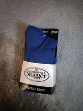 Louisville Slugger Blue Baseball Socks Size Youth 10-4 2 Pair Brand New