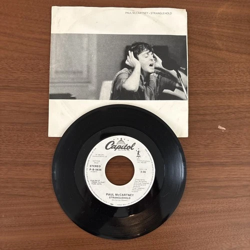 Paul McCartney Stranglehold Capitol P-B-5636 Promo 45rpm W/Sleeve Beatles (1986)