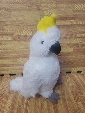 Aurora World Flopsies Cockatoo Plush White Yellow Parrot 12" Bird Stuffed Animal