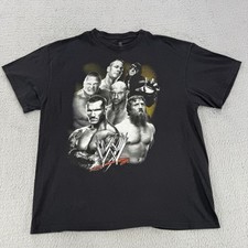 WWE Shirt Mens XL Black Wrestling Superstars Graphic Tee Short Sleeve 2014