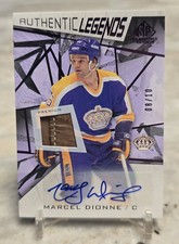 2021-22 Upper Deck SP Game Used Legends Purple Glove Auto Marcel Dionne HOF /10