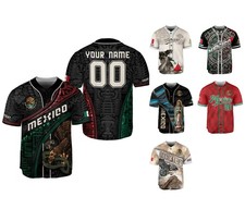 Personalized Mexico Baseball Jersey, Custom Name Team Fan Gift