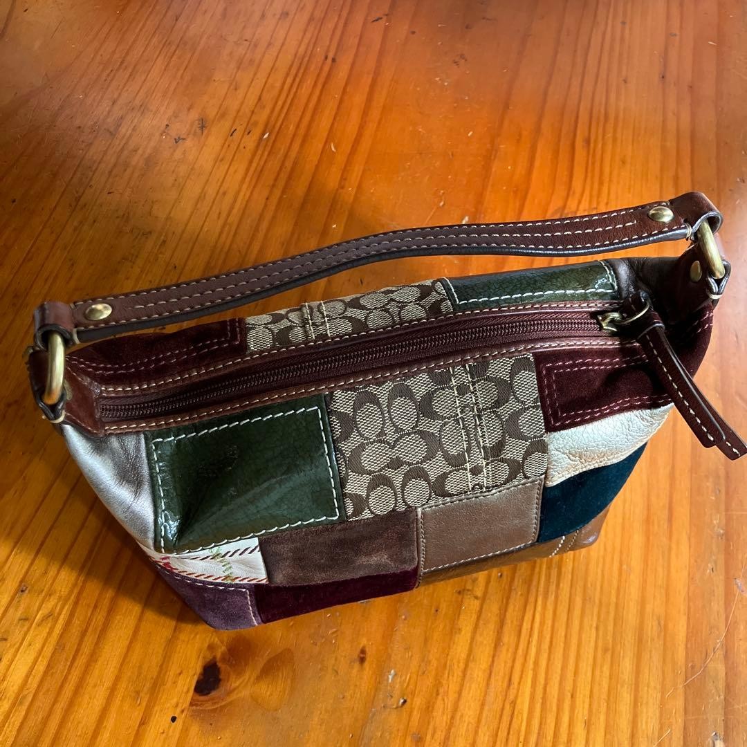 Authentic Coach Patchwork Handbag 40928 Multicolo… - image 5