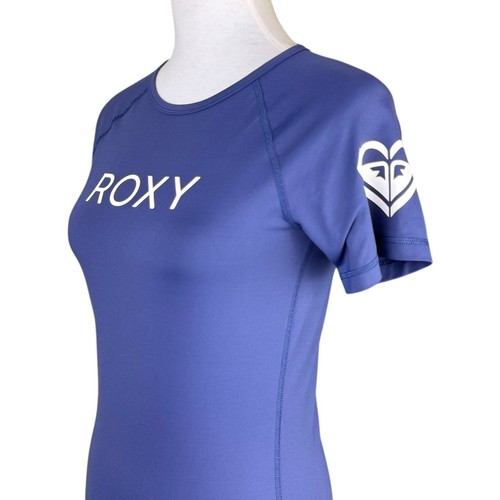 Costume da bagno ROXY giovane ragazza L blu UPF 50 manica corta logo surf top rashguard - Foto 5 di 11